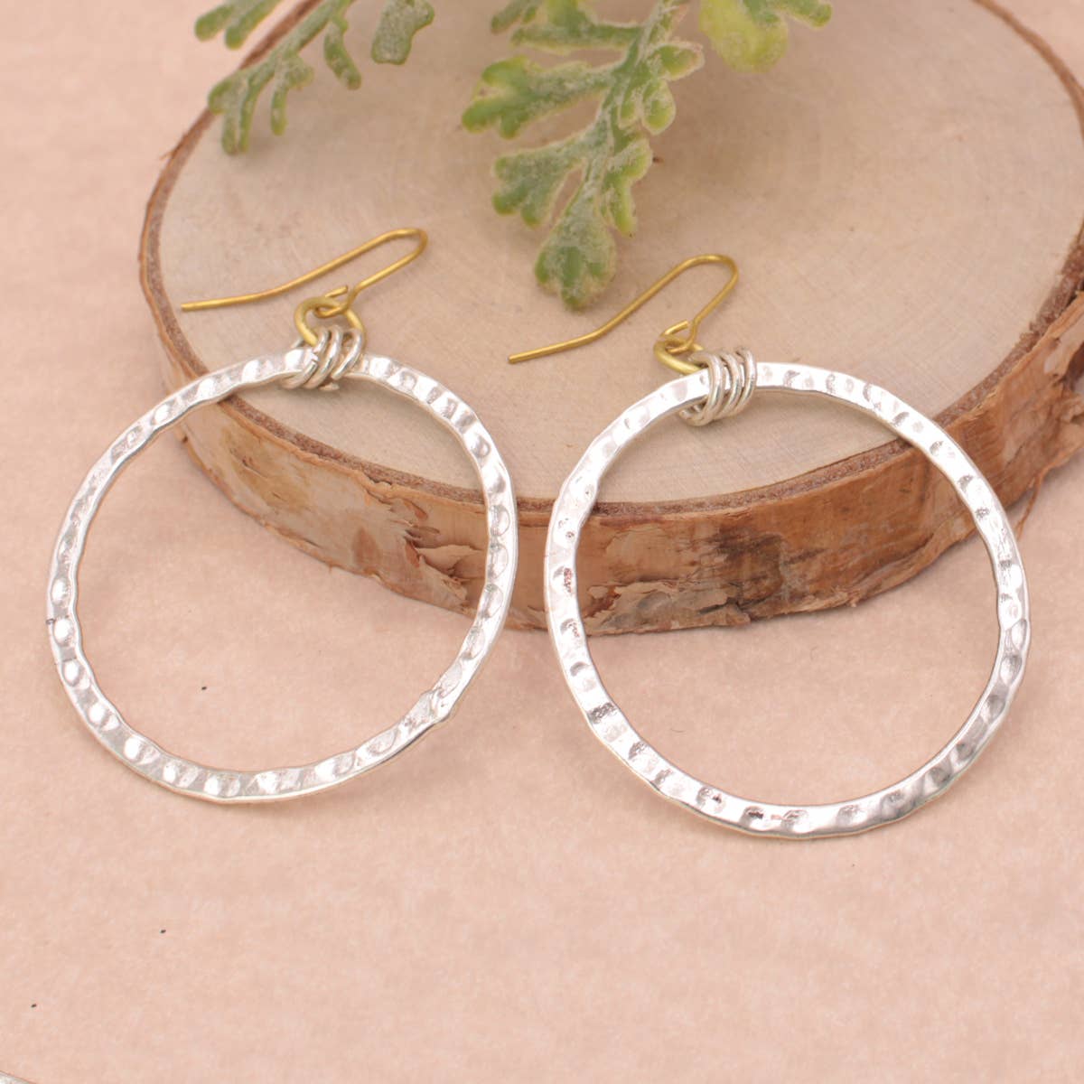 Simple Circle Textured Circle Earrings - Fitkitty Culture Athleisure Wear, Yoga Wear & Women's Clothing