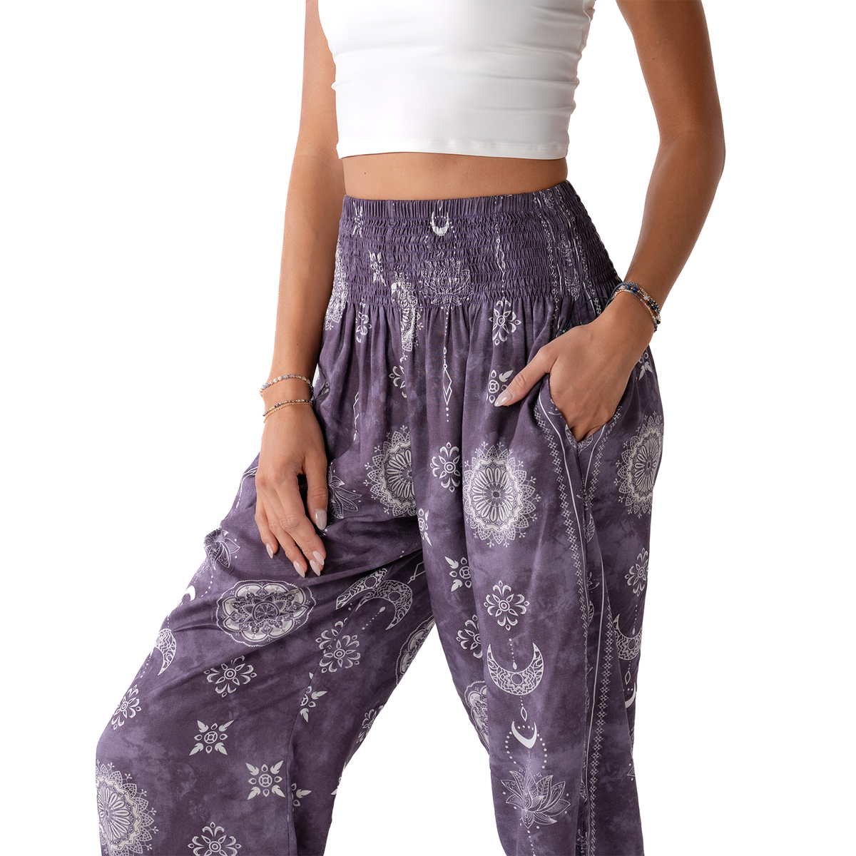 Mystic Plum Harem Pants - House of Caelo Athleisure Wear, Yoga Wear & Women's Clothing