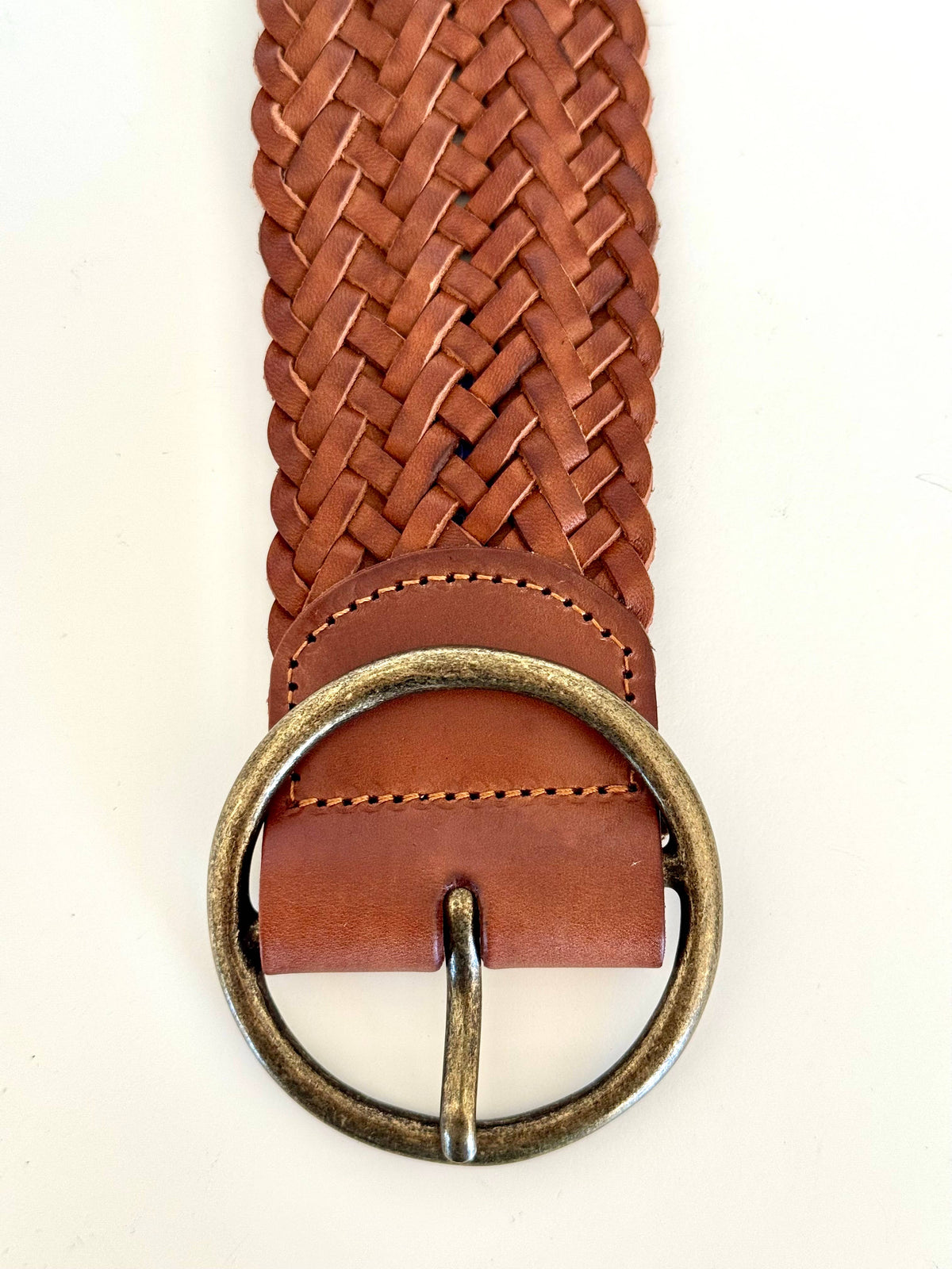 Heritage Cognac Braided Leather Belt