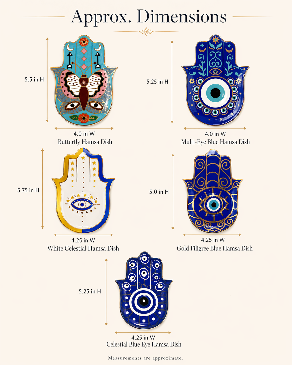 Sacred Eye Hamsa Dish Collection | Decorative Trinket Dishes — alternate product view 8