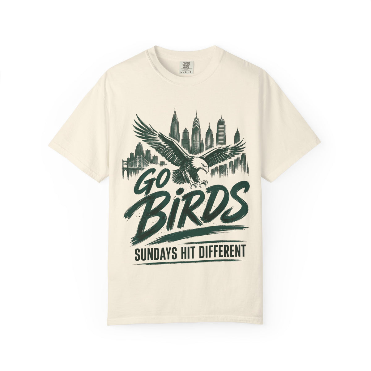 GO BIRDS Sundays Hit Different heavyweight tee product view