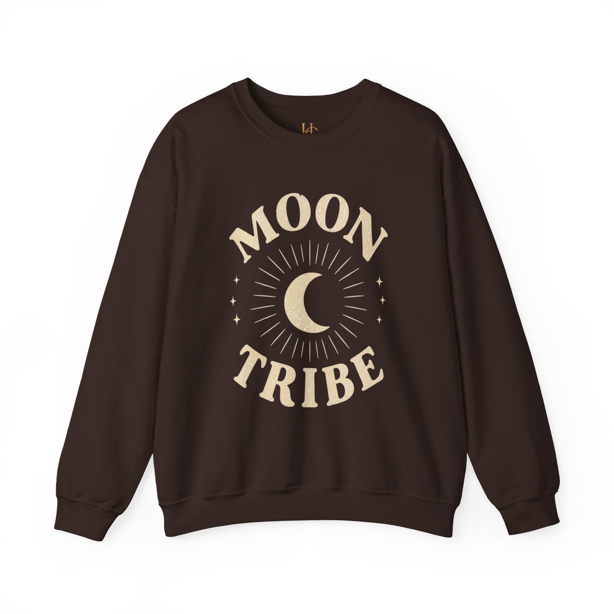 Moon Tribe Crewneck Sweatshirt — Celestial Moon Graphic Pullover - Jewel Tones — alternate product view 13