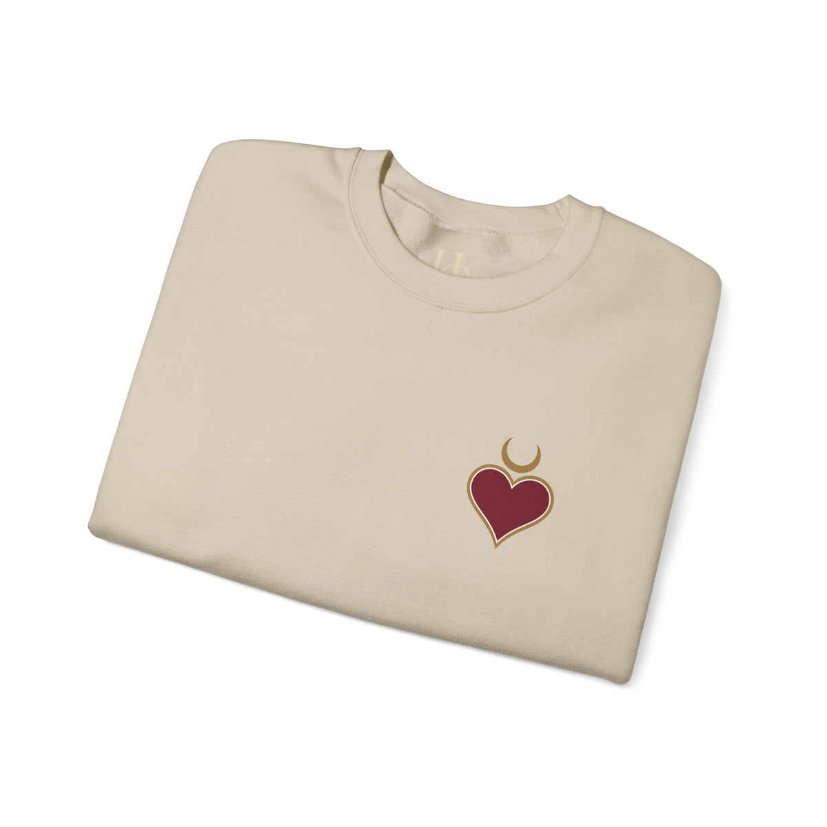 Queen of Hearts Sweatshirt | Celestial Playing Card Back Print Crewneck