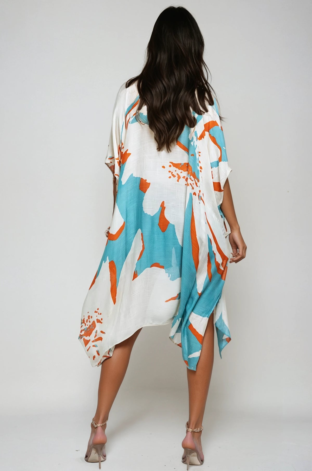 Ocean Bloom Kimono Wrap Aquamarine — alternate product view 4
