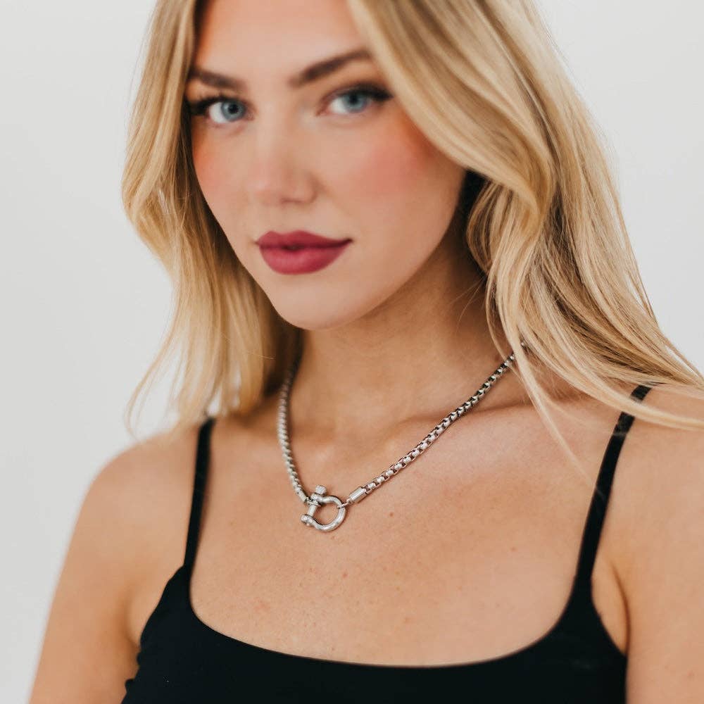 Lucky Me Horseshoe Toggle Necklace - WATERPROOF - House of Caelo Athleisure Wear, Yoga Wear & Women's Clothing