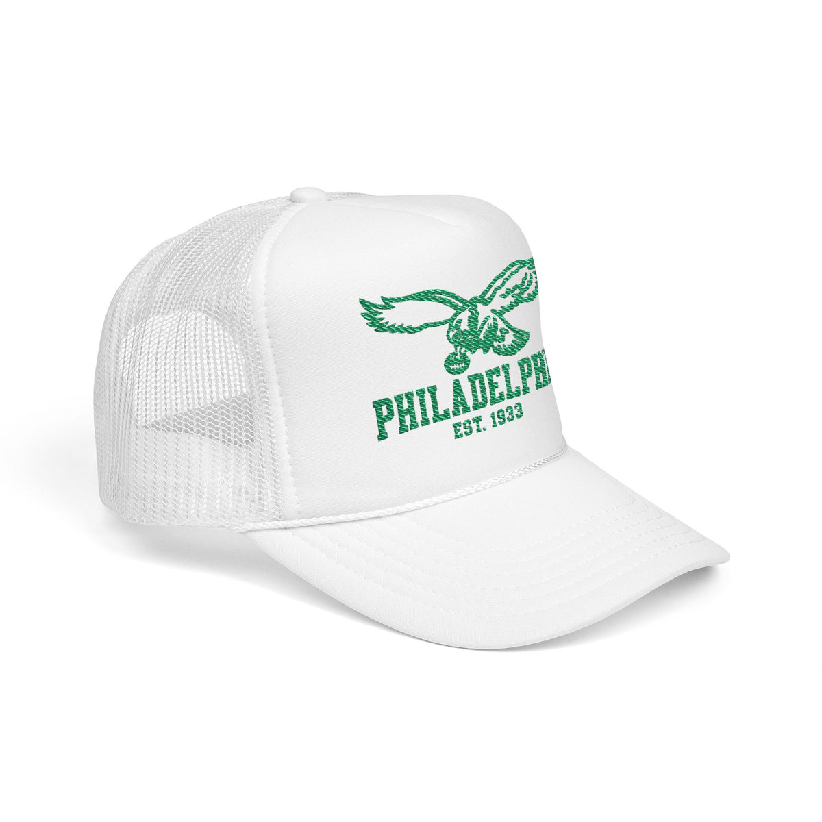Philadelphia Eagle Trucker Hat - Vintage Green Foam Cap (Est. 1933)