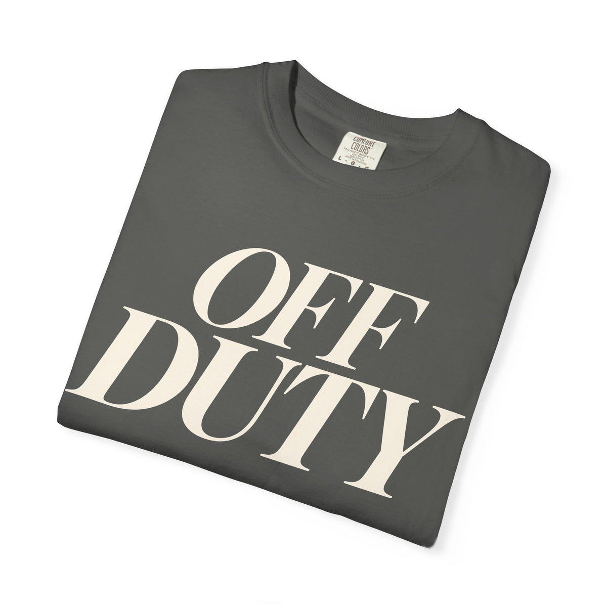 Off Duty Tee | Bold Italic Garment-Dyed T-Shirt