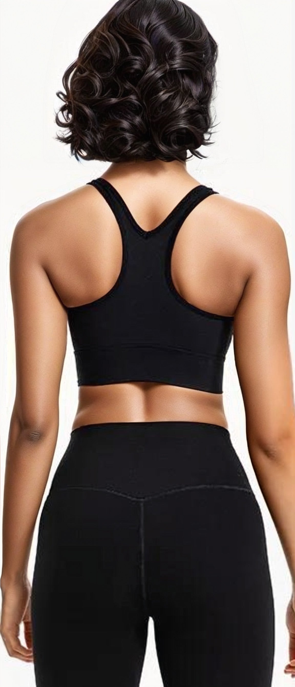 V Neck Brushed Fabric Scrunch Front Yoga Bras, Sports Bra, House of Caelo, House of Caelo