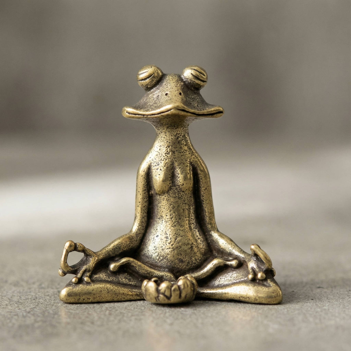 Zen brass incense holder shaped like a frog, boho home and ritual decor