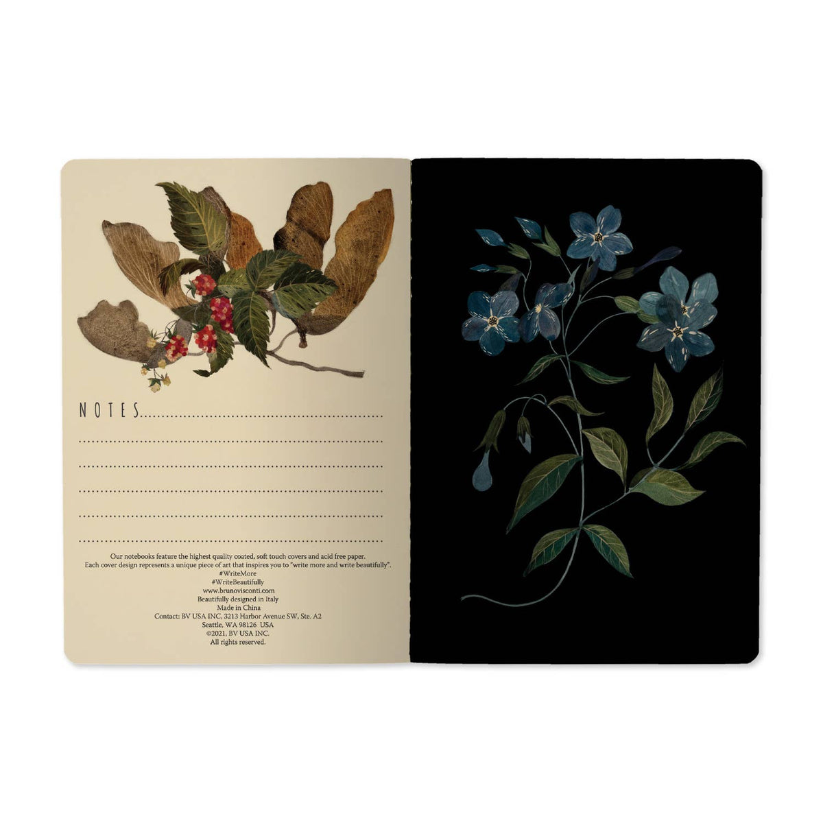 Forest Flowers Notebook - Fitkitty Culture Athleisure Wear, Yoga Wear & Women's Clothing