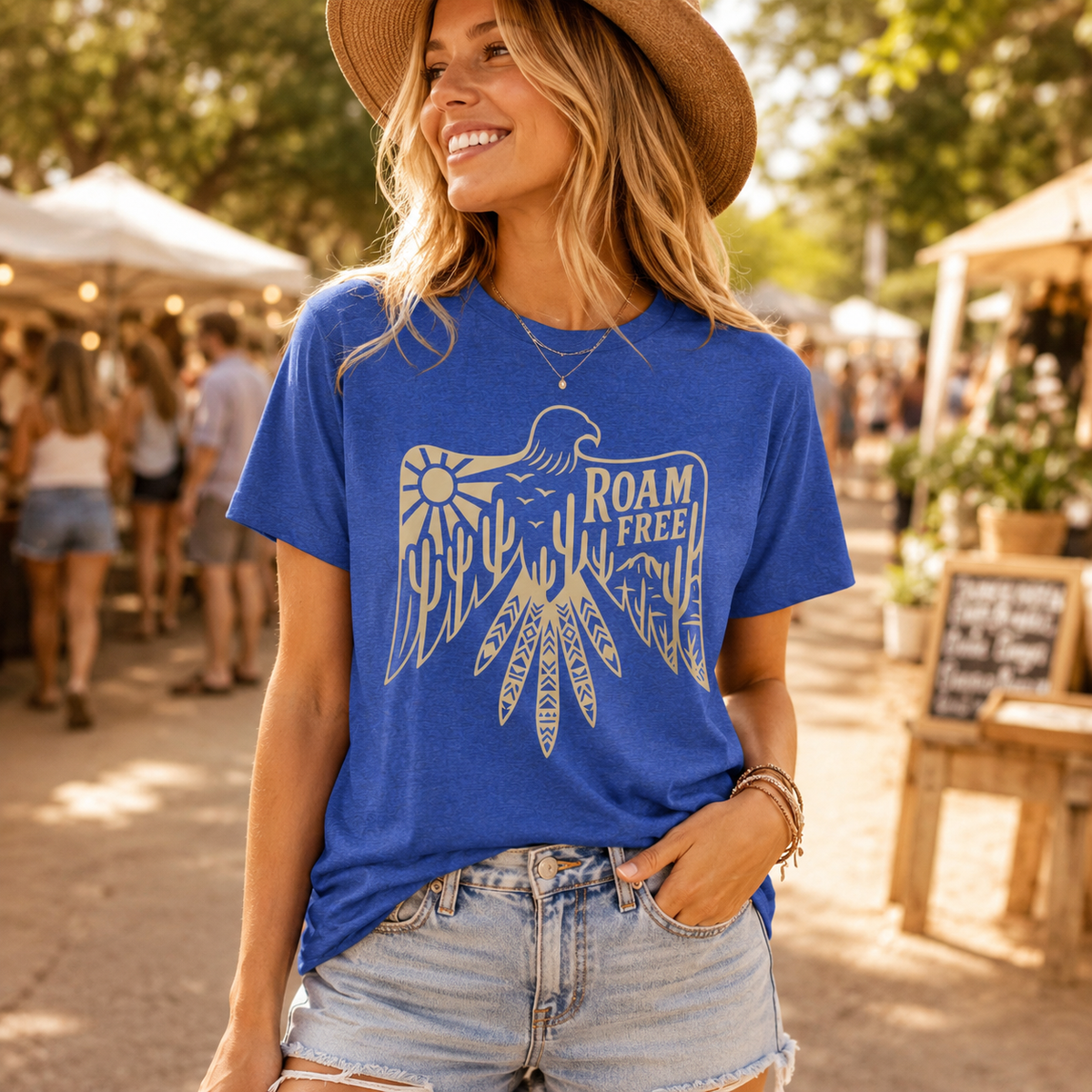 Roam Free Thunderbird Graphic Tee — Southwestern Adventure T-Shirt