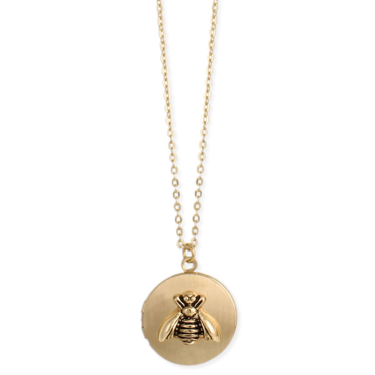 All the Buzz Gold Bee Locket Necklace - House of Caelo Athleisure Wear, Yoga Wear & Women's Clothing