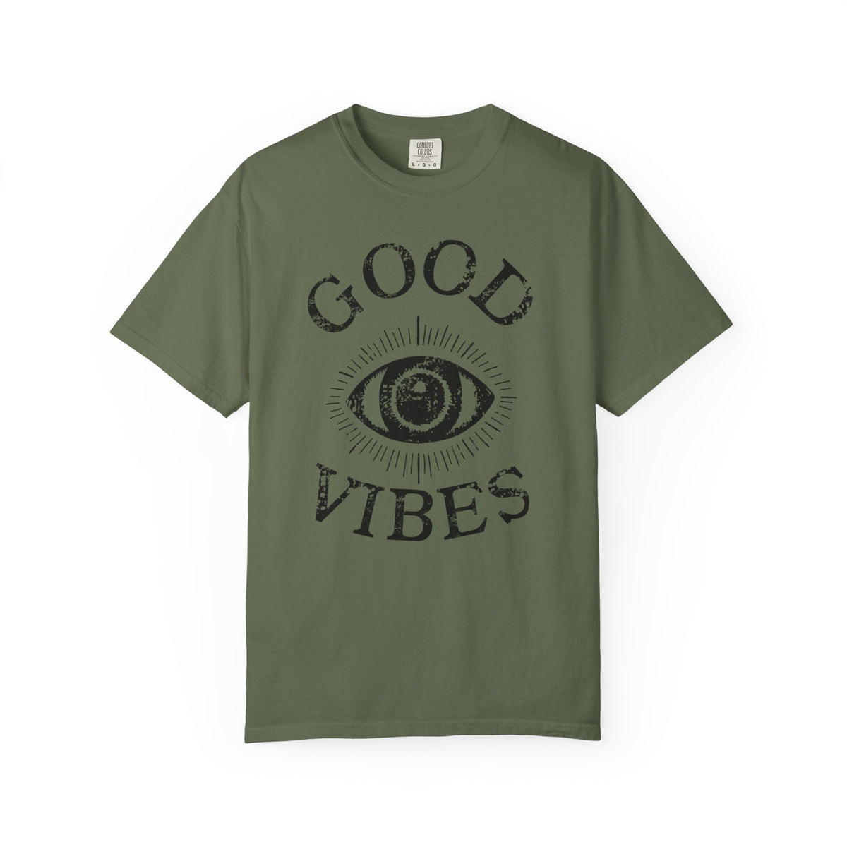 Good Vibes Eye T-Shirt: Vintage Mystic Graphic Tee, view 6 | Fitkitty Culture®