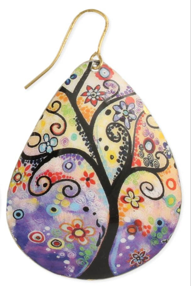 Whimsical Tree of Life Teardrop Earrings - House of Caelo Athleisure Wear, Yoga Wear & Women's Clothing