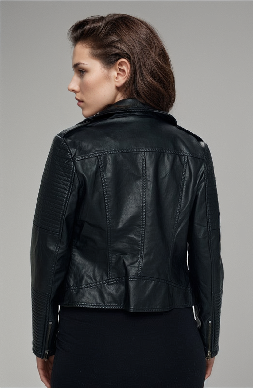 Rebel Rider Vegan Leather Jacket, view 4