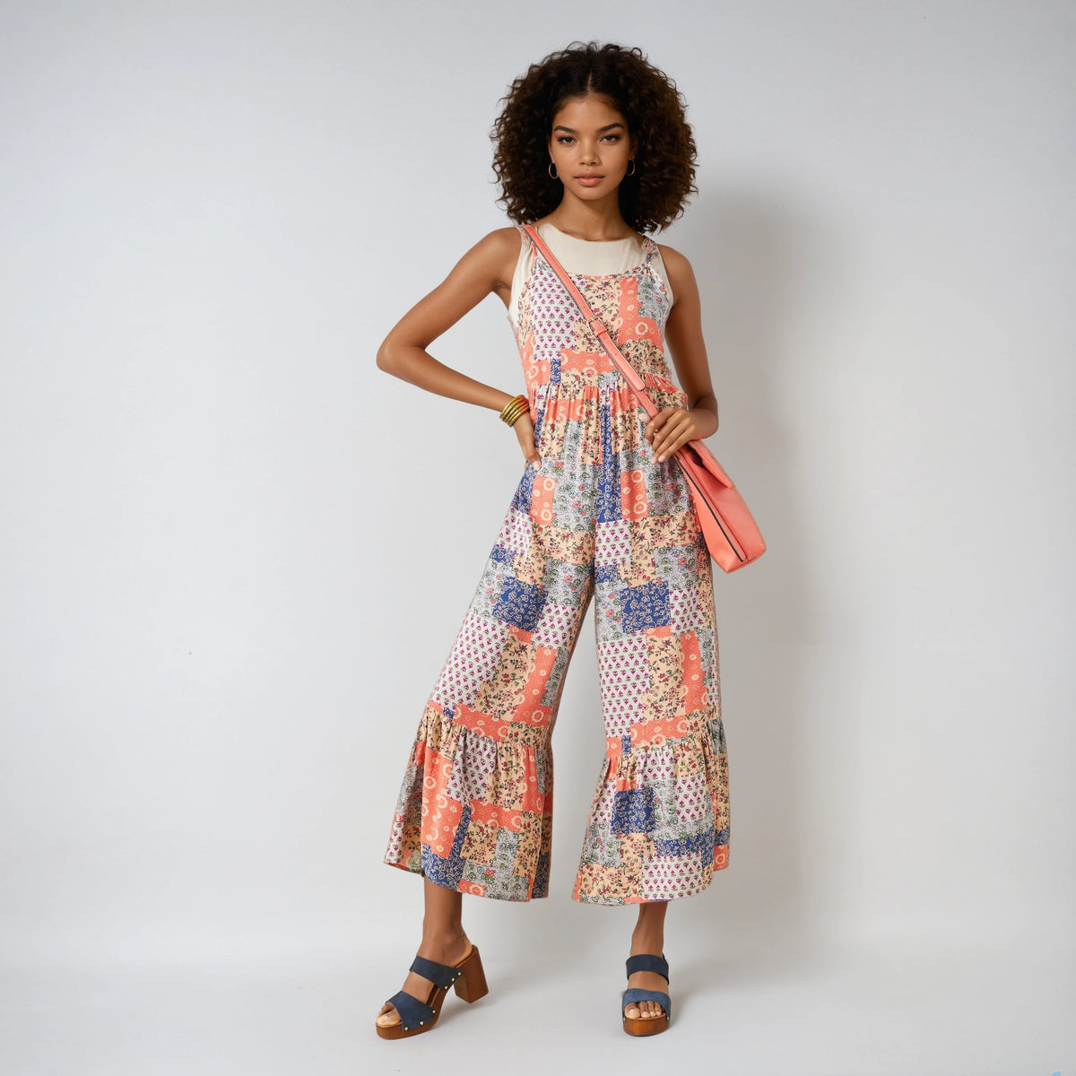 Serenity Patchwork Jumpsuit with Side Pockets - House of Caelo Athleisure Wear, Yoga Wear & Women's Clothing