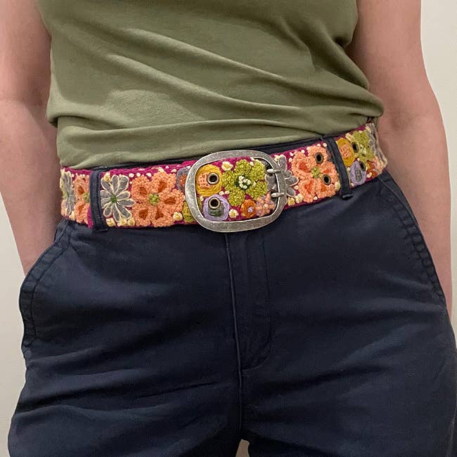 Wildflowers Embroidered Wool Belt - House of Caelo Athleisure Wear, Yoga Wear & Women's Clothing