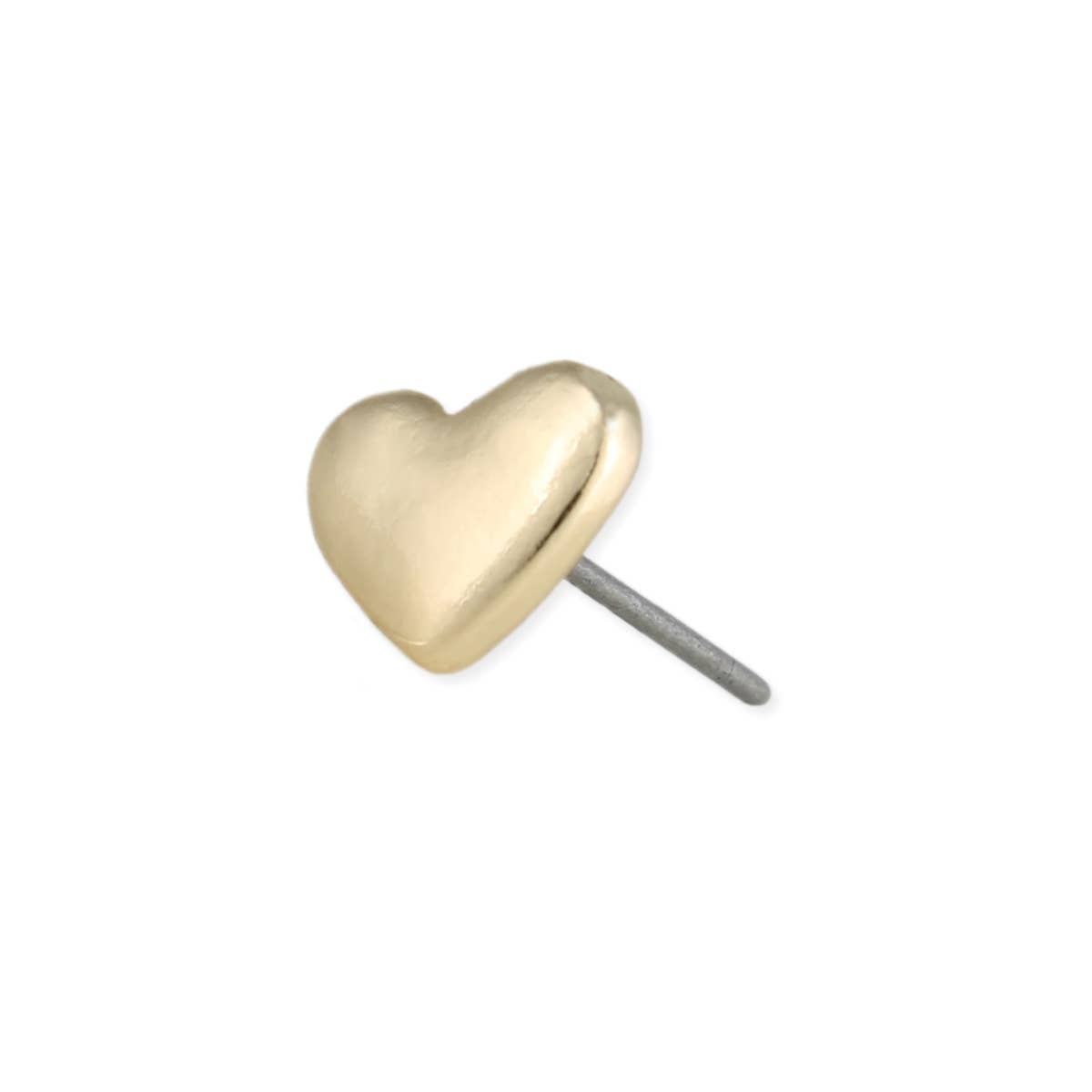 The Kiss Fine Art Gold Heart Earrings - Fitkitty Culture Athleisure Wear, Yoga Wear & Women's Clothing