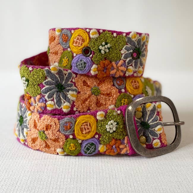 Wildflowers Embroidered Wool Belt - House of Caelo Athleisure Wear, Yoga Wear & Women's Clothing