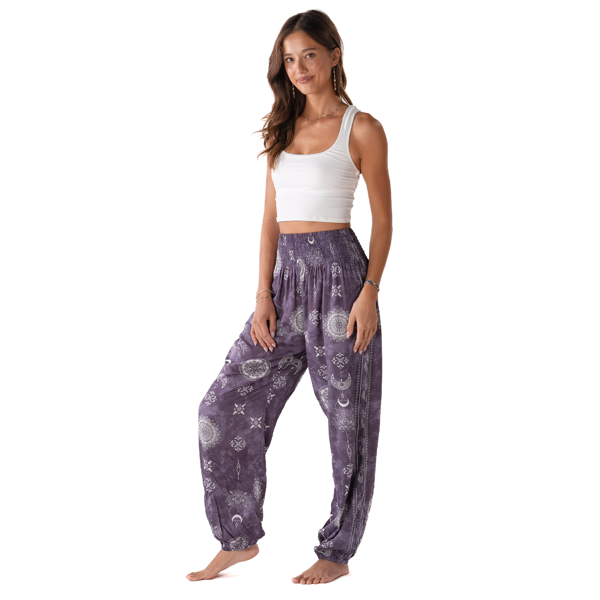 Mystic Plum Harem Pants - House of Caelo Athleisure Wear, Yoga Wear & Women's Clothing