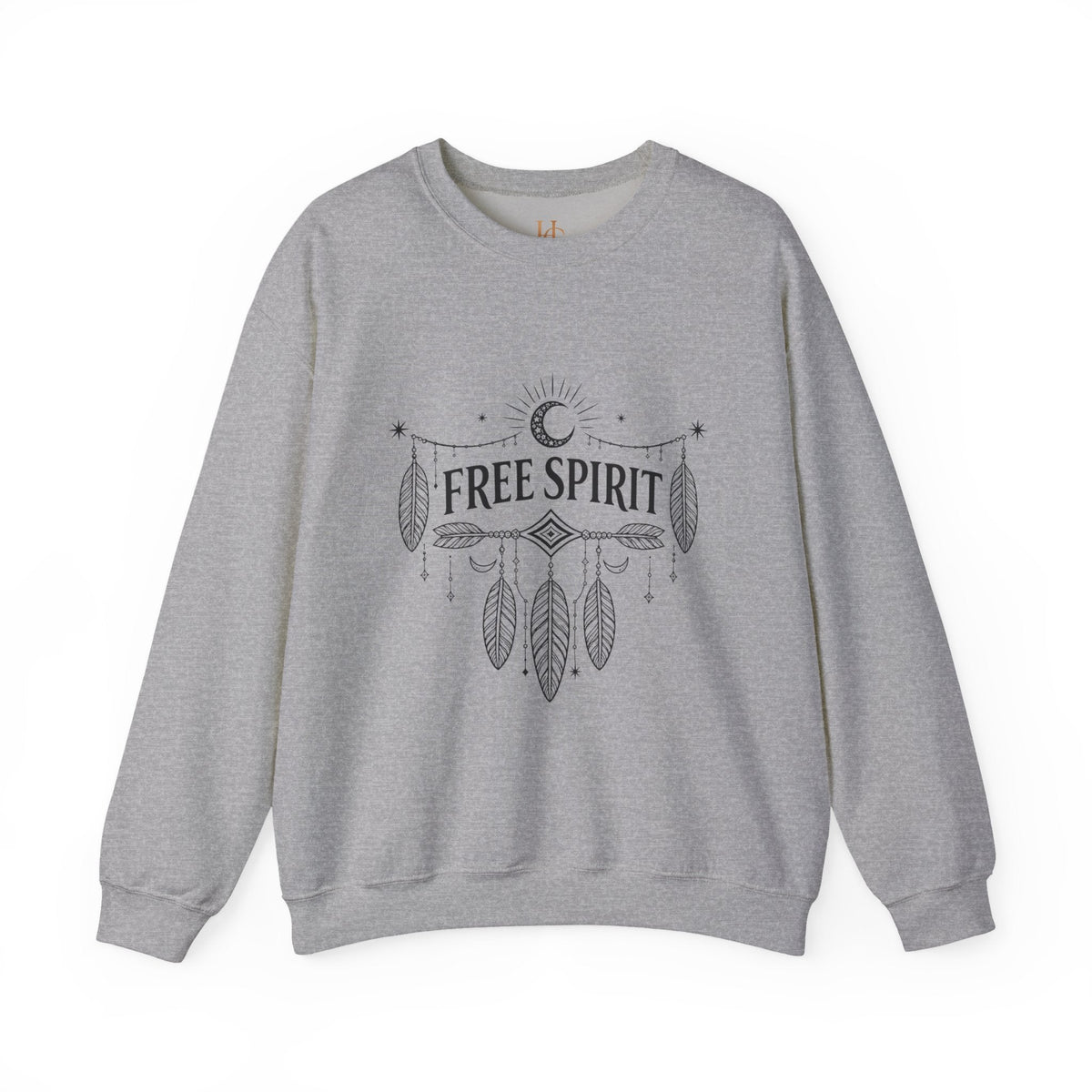 Free Spirit Dreamcatcher Crewneck Sweatshirt in red heather, product view 5