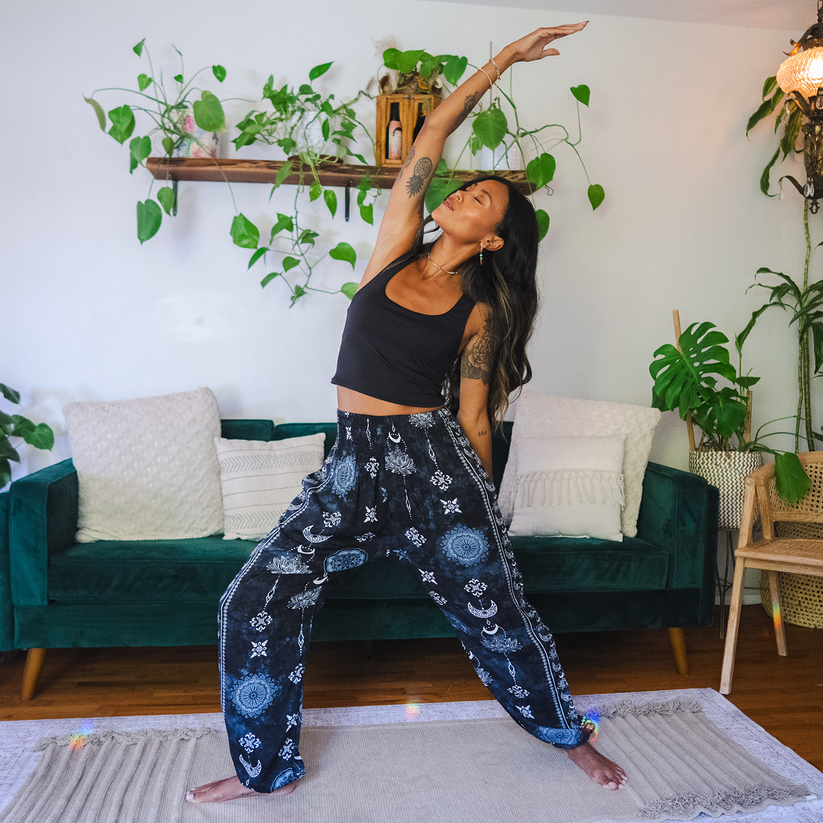 Twilight Lotus Harem Pants with Pockets - House of Caelo Athleisure Wear, Yoga Wear & Women's Clothing
