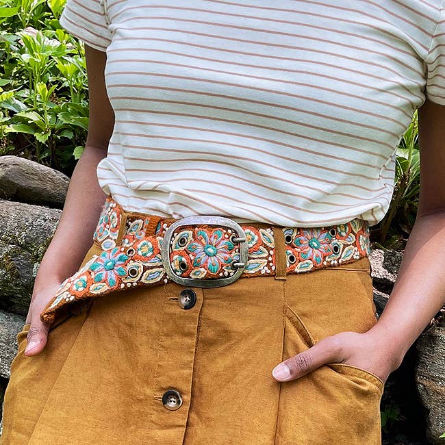 Desert Bloom Embroidered Belt - House of Caelo Athleisure Wear, Yoga Wear & Women's Clothing