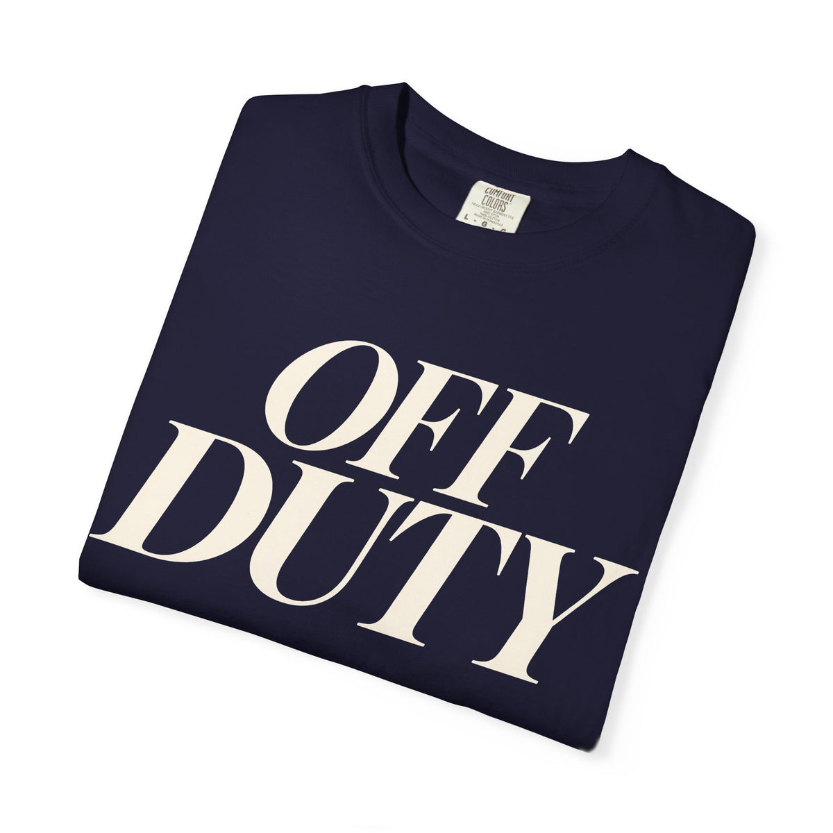 Off Duty Tee | Bold Italic Garment-Dyed T-Shirt