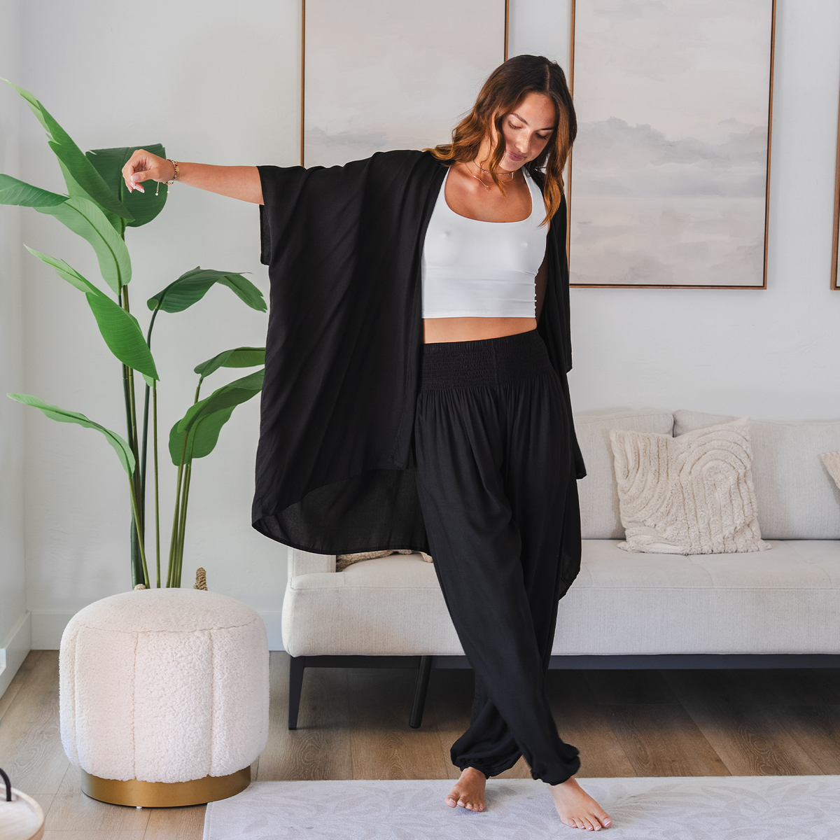 Black Harem Pants with Pockets — alternate product view 12
