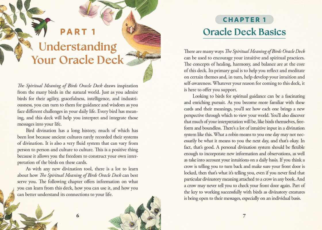 The Spiritual Meaning of Birds Oracle Deck card view
