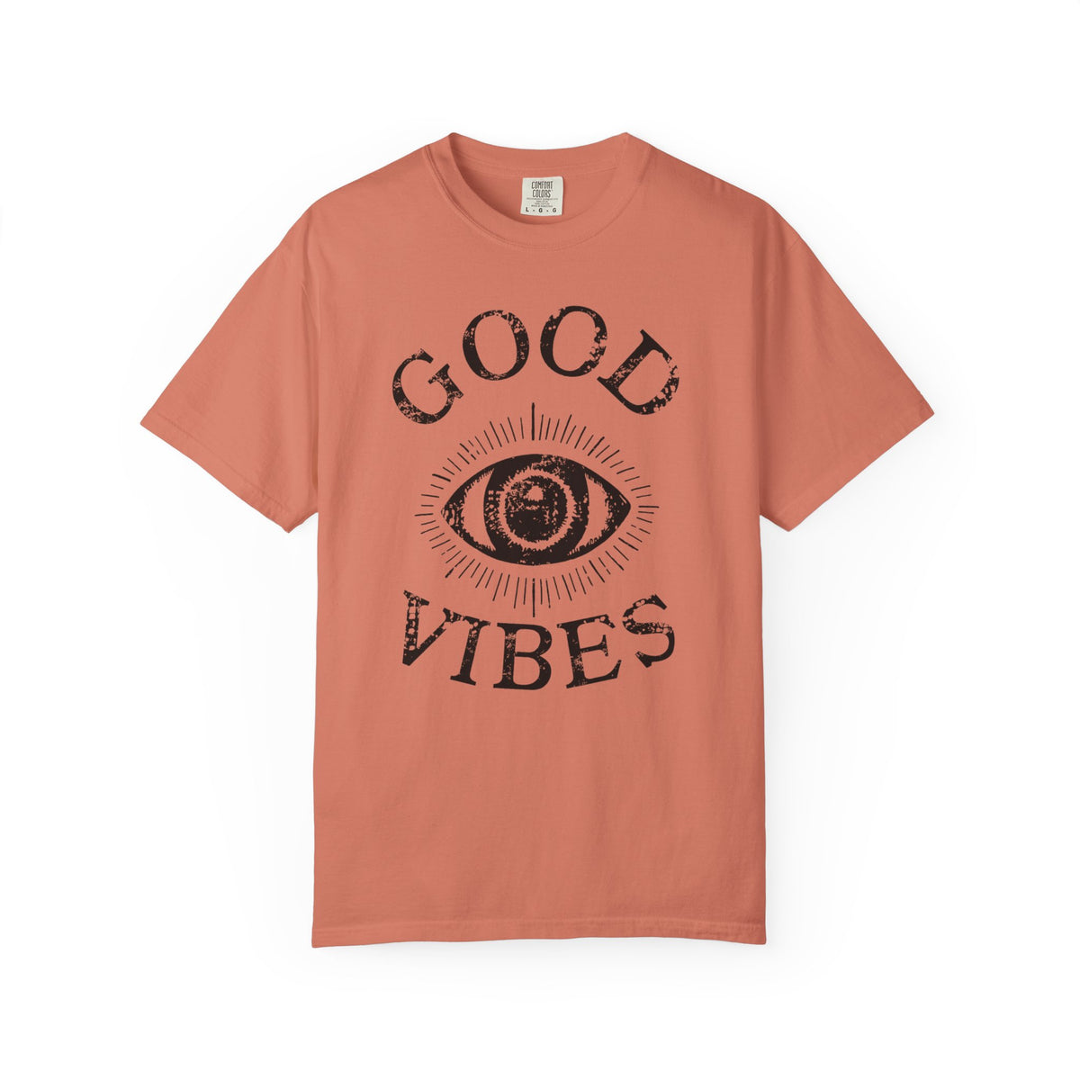 Good Vibes Eye T-Shirt: Vintage Mystic Graphic Tee, view 2 | Fitkitty Culture®