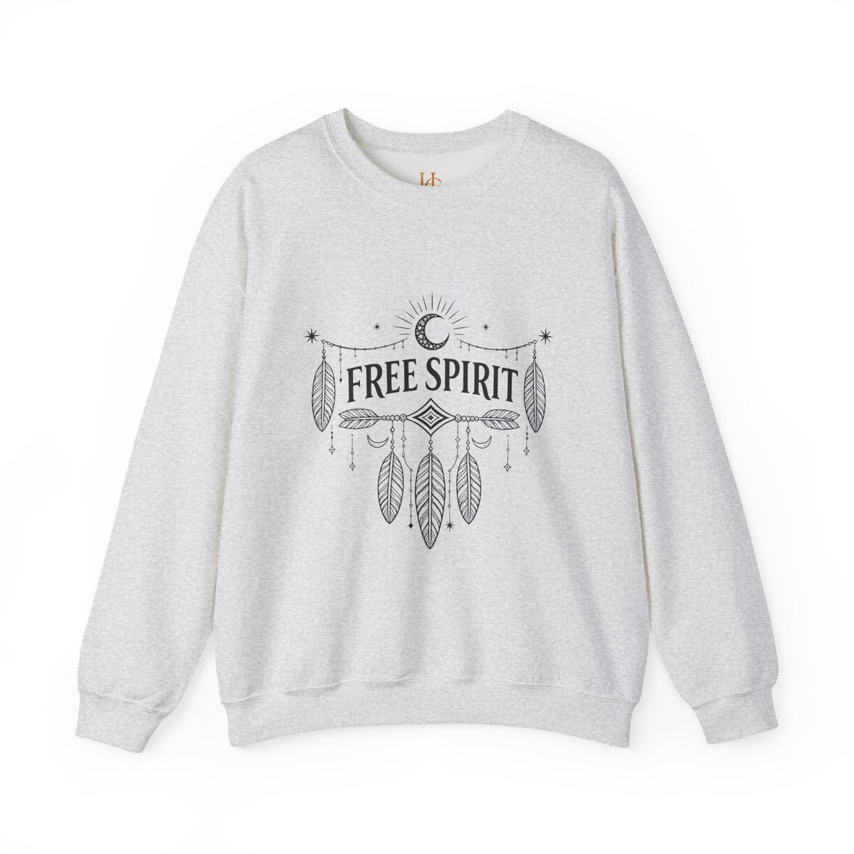 Free Spirit Dreamcatcher Crewneck Sweatshirt in red heather, product view 4