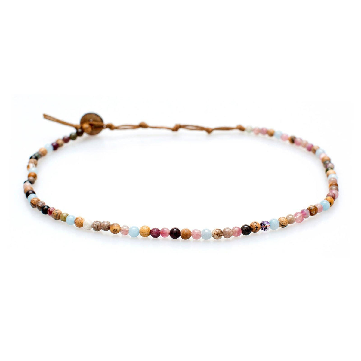 Peace + Happiness 4 mm Healing Necklace — alternate product view 5