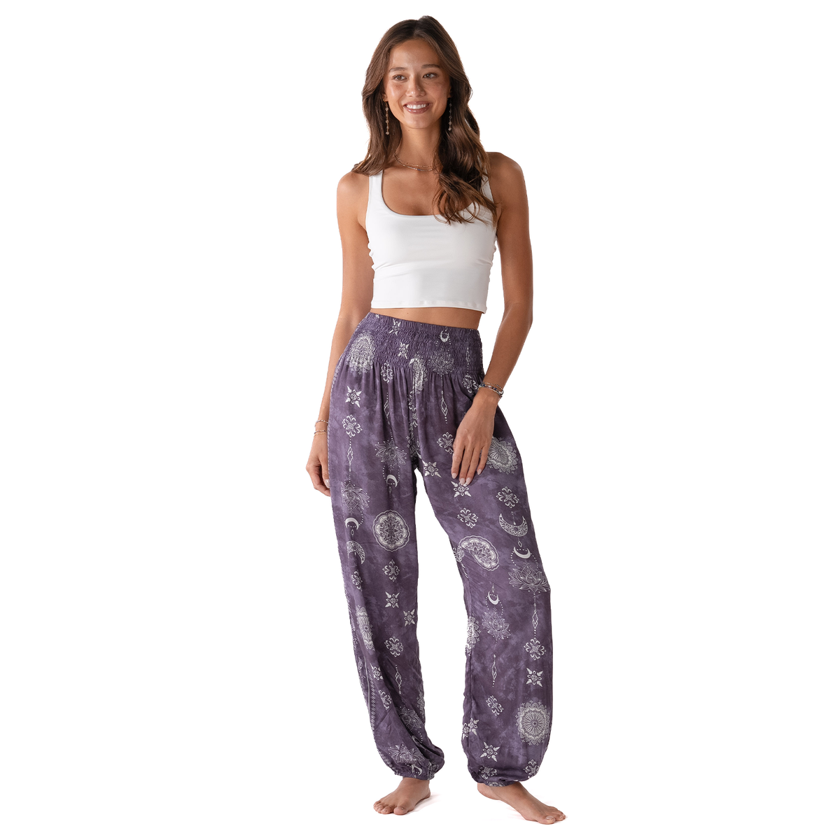 Mystic Plum Harem Pants - House of Caelo Athleisure Wear, Yoga Wear & Women's Clothing