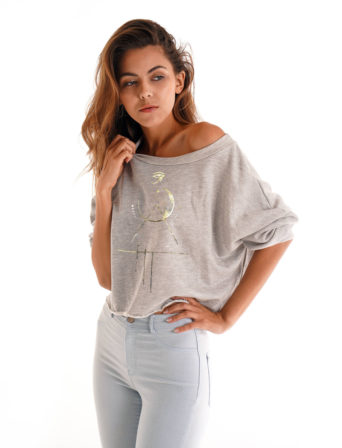 Eye of Ra Crop Sweatshirt — alternate product view 3
