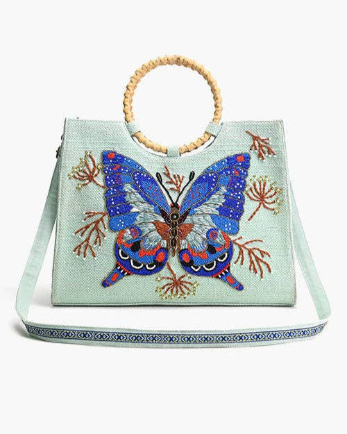 Periwinkle Blue Butterfly Tote - House of Caelo Athleisure Wear, Yoga Wear & Women's Clothing