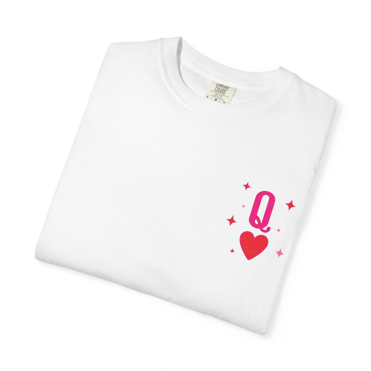 Queen of Hearts Graphic T-Shirt — Playful Card Tee (Pink Card Design) - Fitkitty Culture Athleisure Wear, Yoga Wear & Women's Clothing