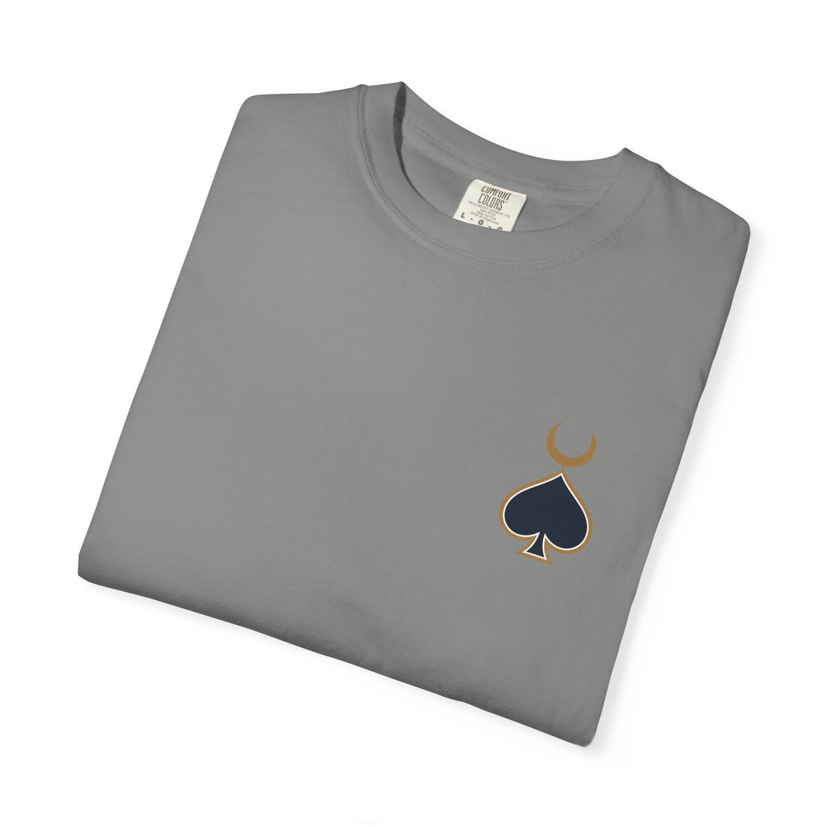 Queen of Spades Tee | Celestial Playing Card Back Print Garment-Dyed T-Shirt