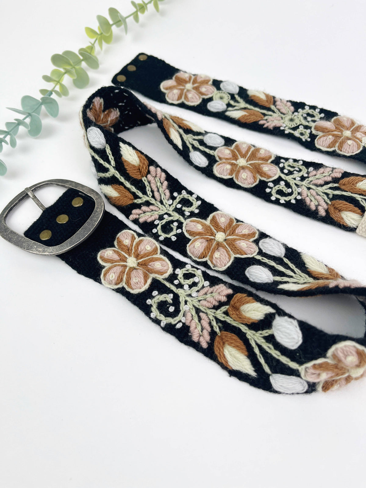 Cappuccino Wide Embroidered Belt - Fitkitty Culture Athleisure Wear, Yoga Wear & Women's Clothing