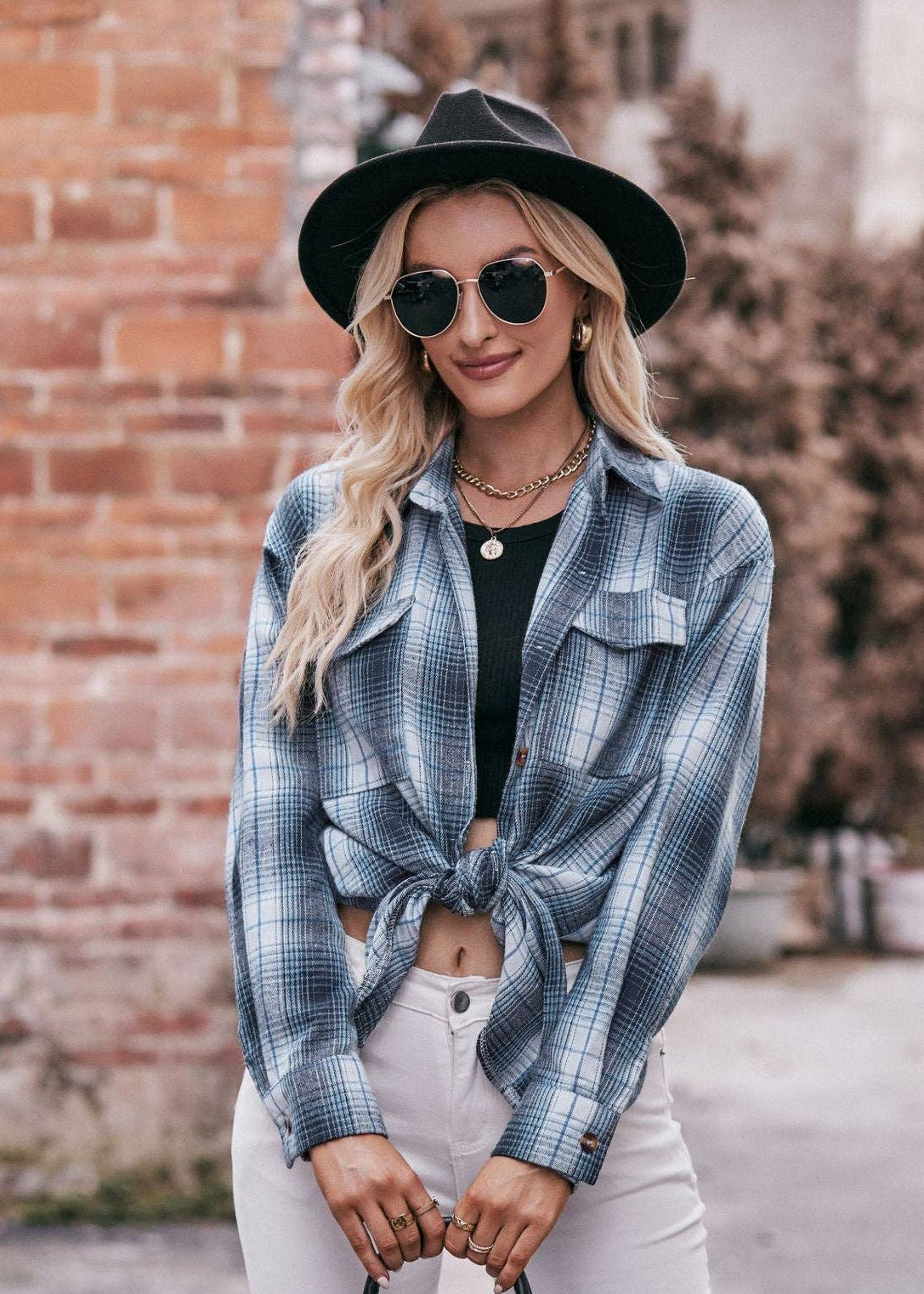 The Wanderer Plaid Shirt - House of Caelo Athleisure Wear, Yoga Wear & Women's Clothing