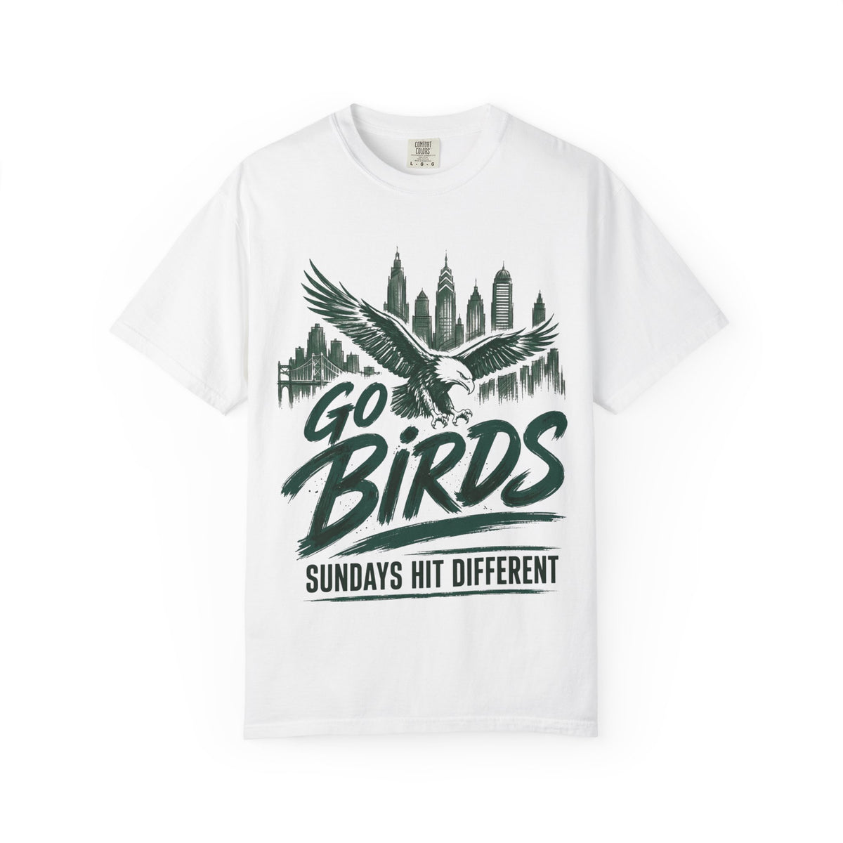 GO BIRDS Sundays Hit Different heavyweight tee product view