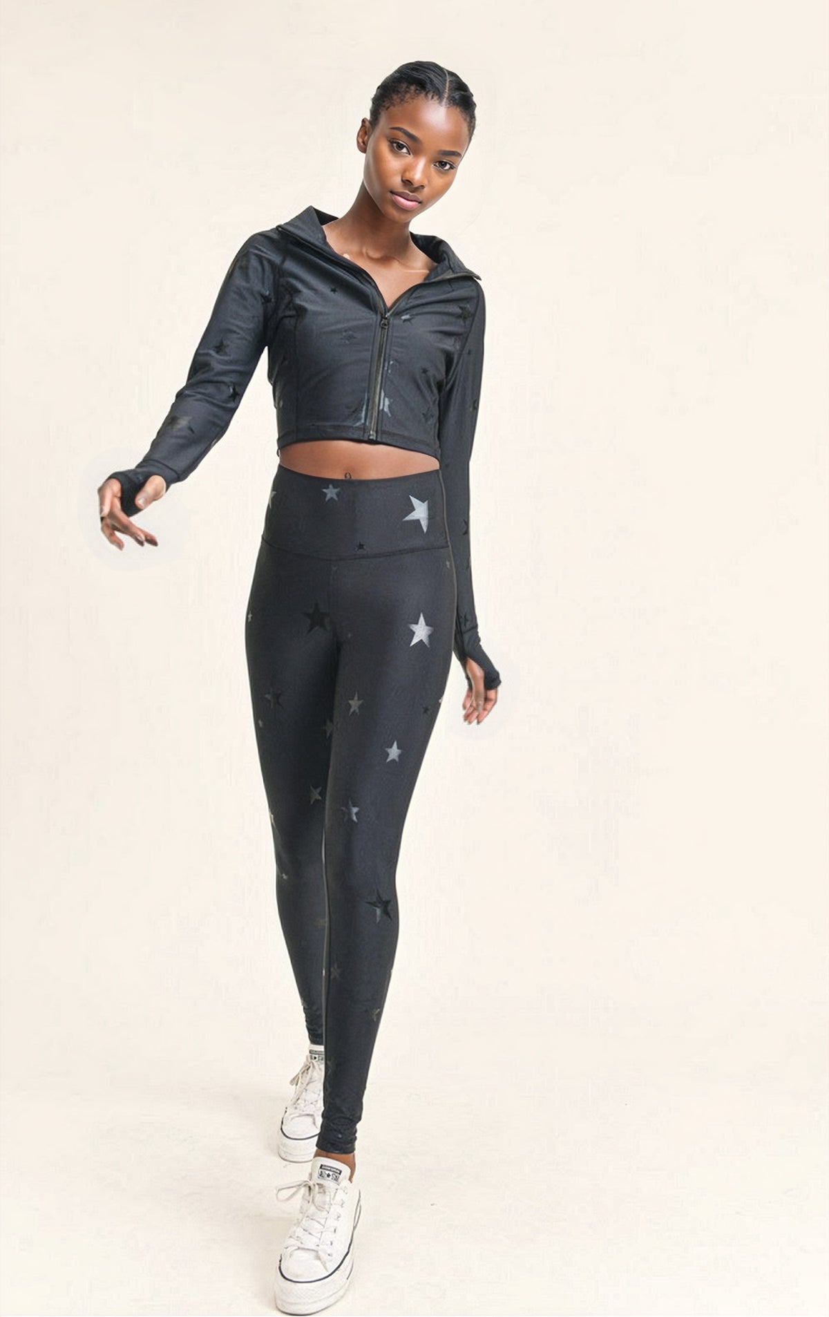 Starlight Cropped Jacket, Jacket, House of Caelo, House of Caelo Athleisure Wear, Yoga Wear & Leggings