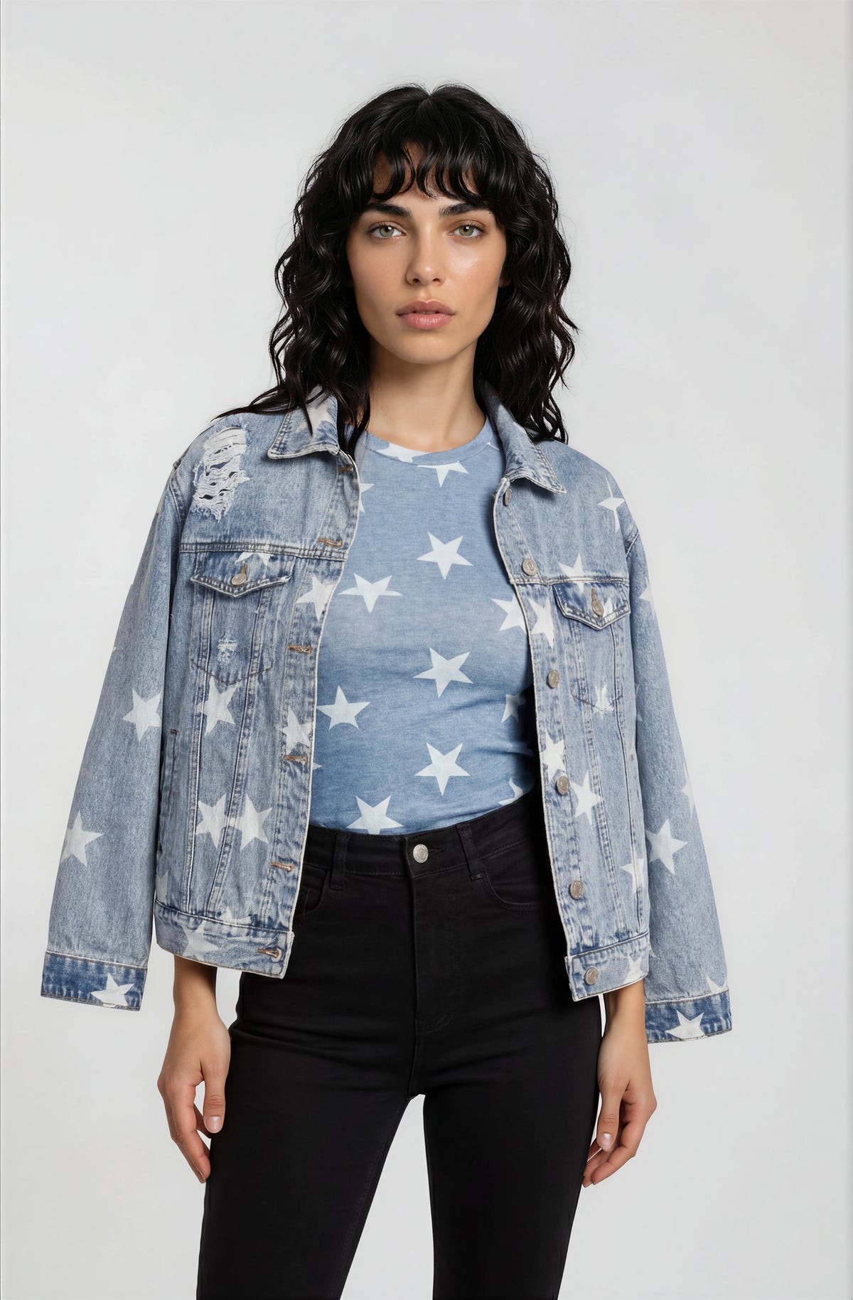 Washed Star Denim Jacket — alternate product view 7