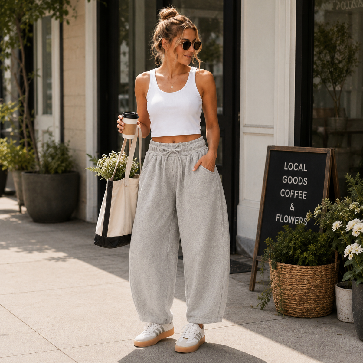 CloudSoft™ Barrel-Leg Sweatpants | Fitkitty Culture®