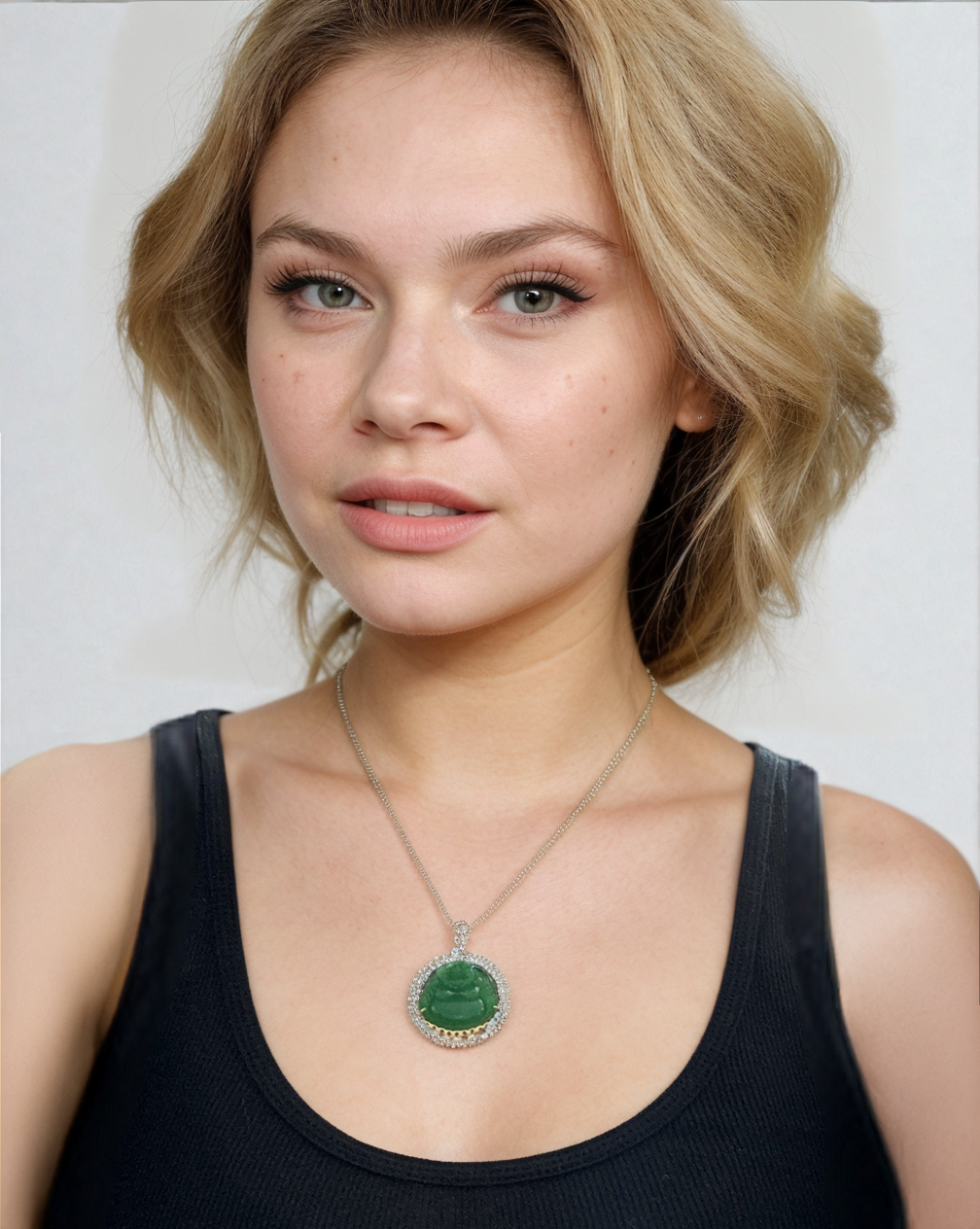 Happy Buddha Lucky Jade Necklace, Accessories, House of Caelo Athleisure Wear, Yoga Wear & Leggings, House of Caelo Athleisure Wear, Yoga Wear & Women's Clothing