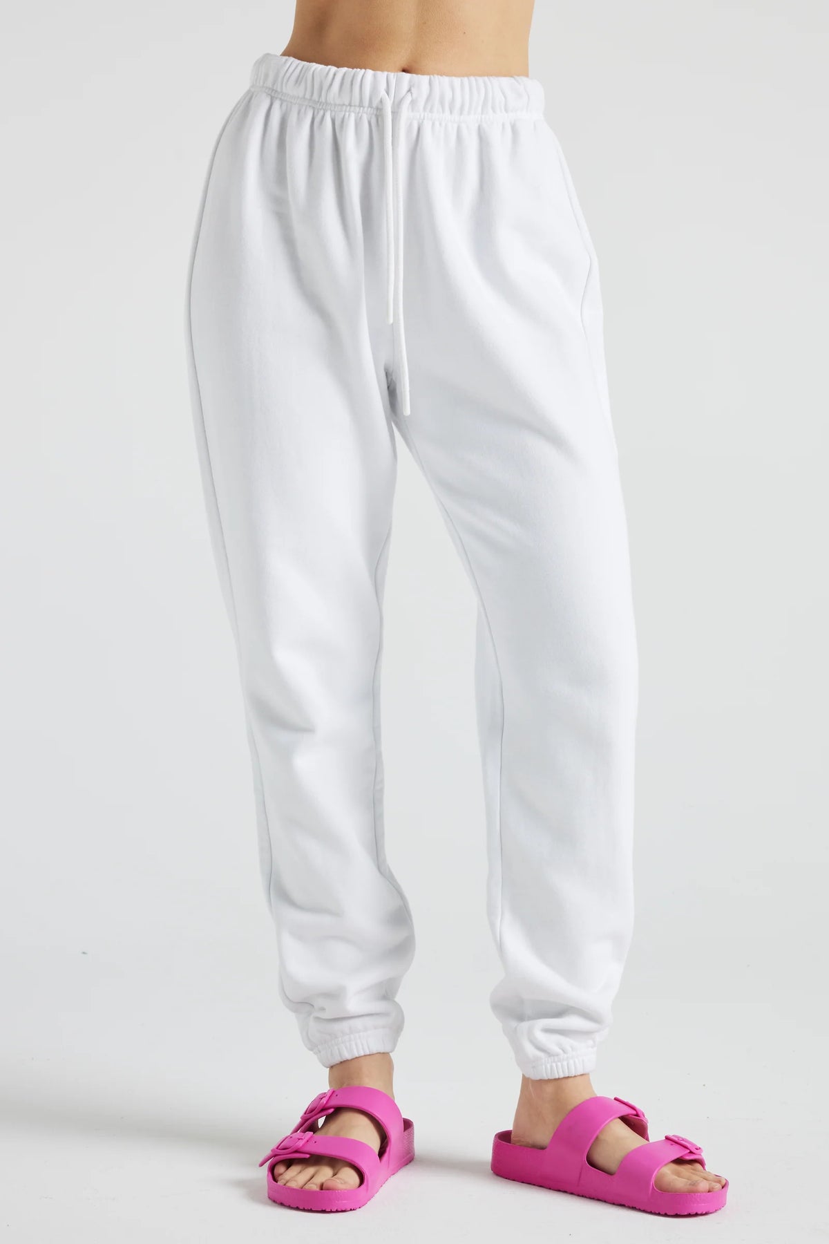 Electric Fleece Joggers in White, Clothing, Electric Yoga, House of Caelo Athleisure Wear, Yoga Wear & Women's Clothing