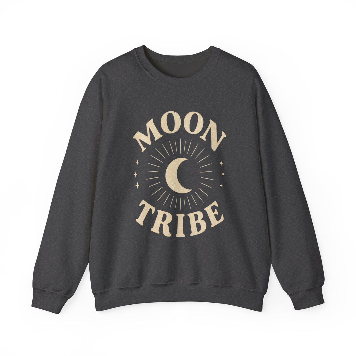 Front_Dark_Heather Front Moon Tribe Sweatshirt