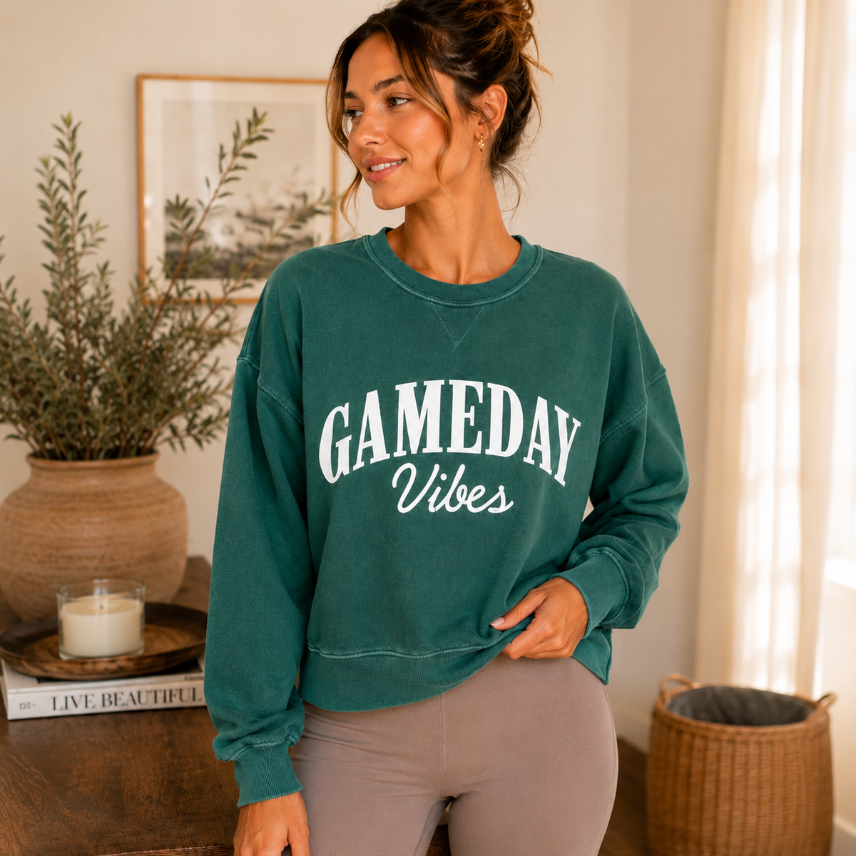GAME DAY VIBES MINERAL SWEATSHIRT | House of Caelo®