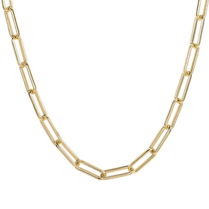 Paperclip Chain Necklace, , House of Caelo Athleisure Wear, Yoga Wear & Leggings, House of Caelo Athleisure Wear, Yoga Wear & Leggings