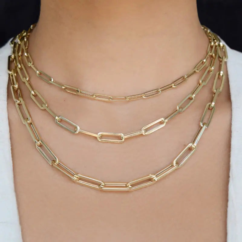 Paperclip Chain Necklace, , House of Caelo Athleisure Wear, Yoga Wear & Leggings, House of Caelo Athleisure Wear, Yoga Wear & Leggings